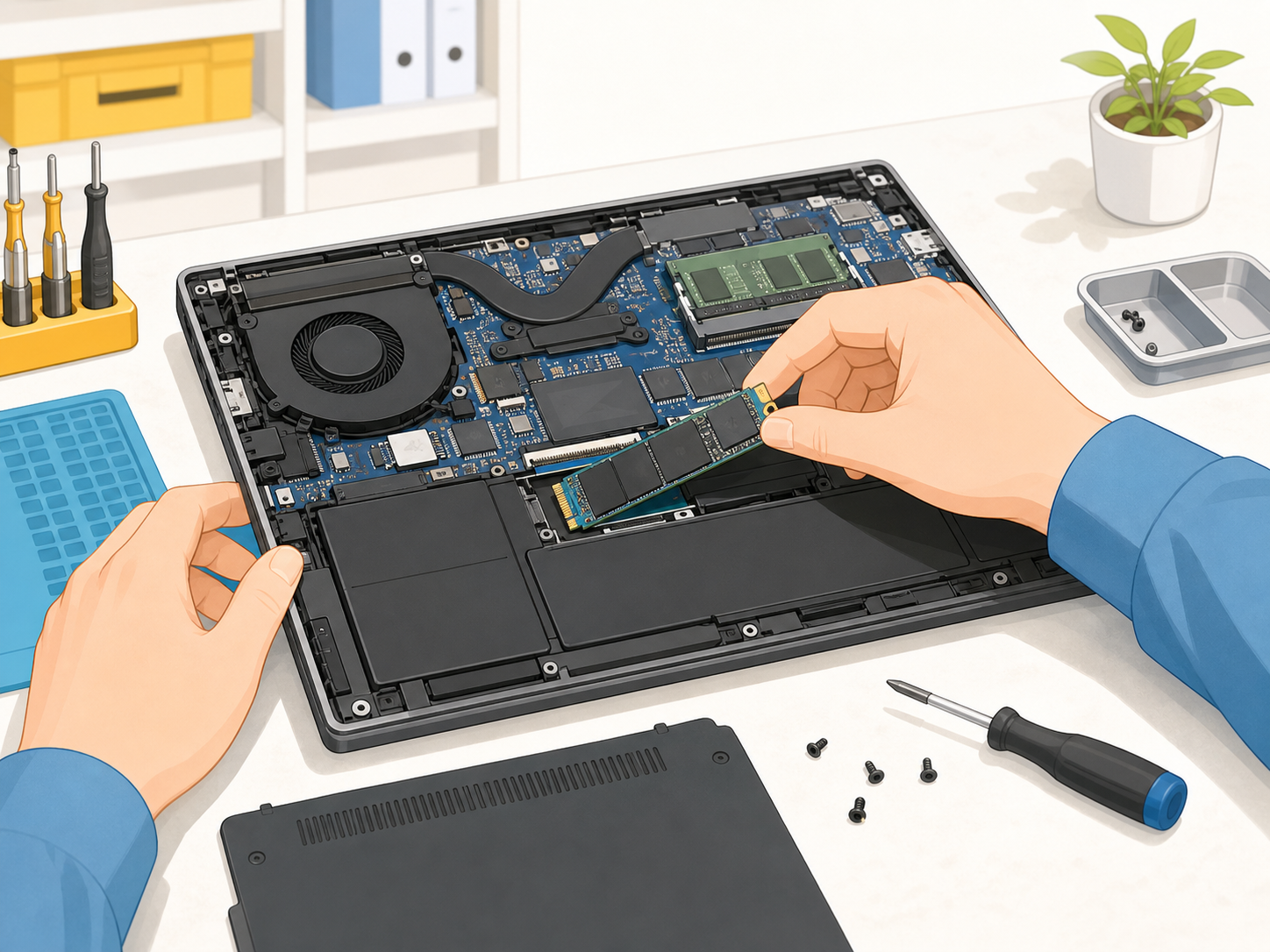 SSD換装のイラスト